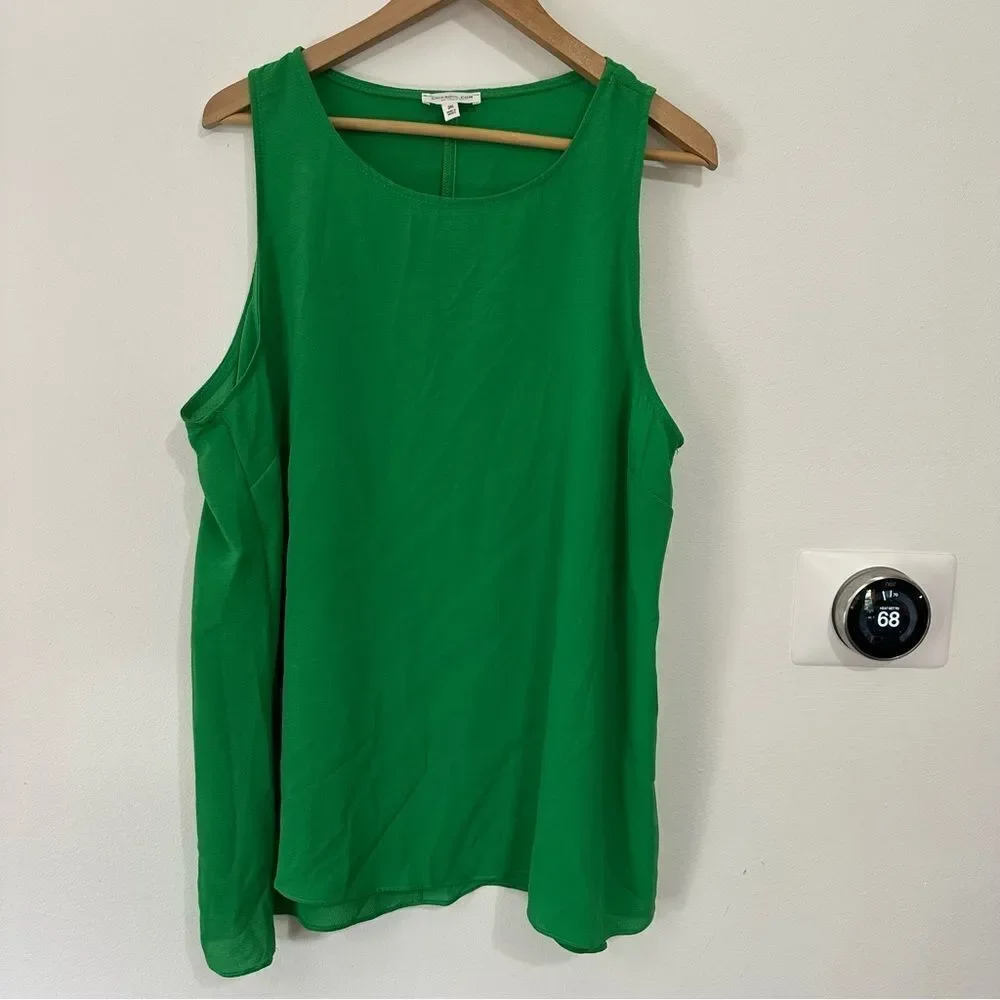 Chic Soul 3X Green‎ Tank Top Blouse Flowy - Picture 2 of 6